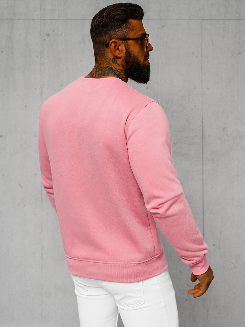 Sudadera de hombre rosa claro OZONEE JS/2001-10Z