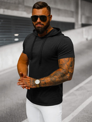 Camiseta de hombre negra OZONEE JS/8T89/3