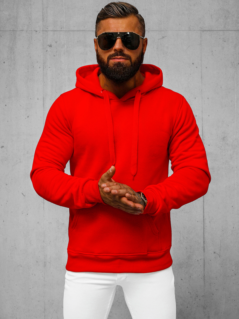 Sudadera de hombre roja OZONEE JS/2009Z