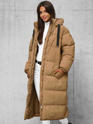 Chaqueta de mujer camel OZONEE JS/5M3163/84Z