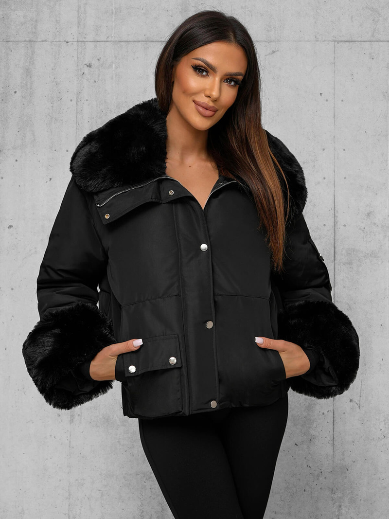Chaqueta de mujer en negra OZONEE O/H833Z