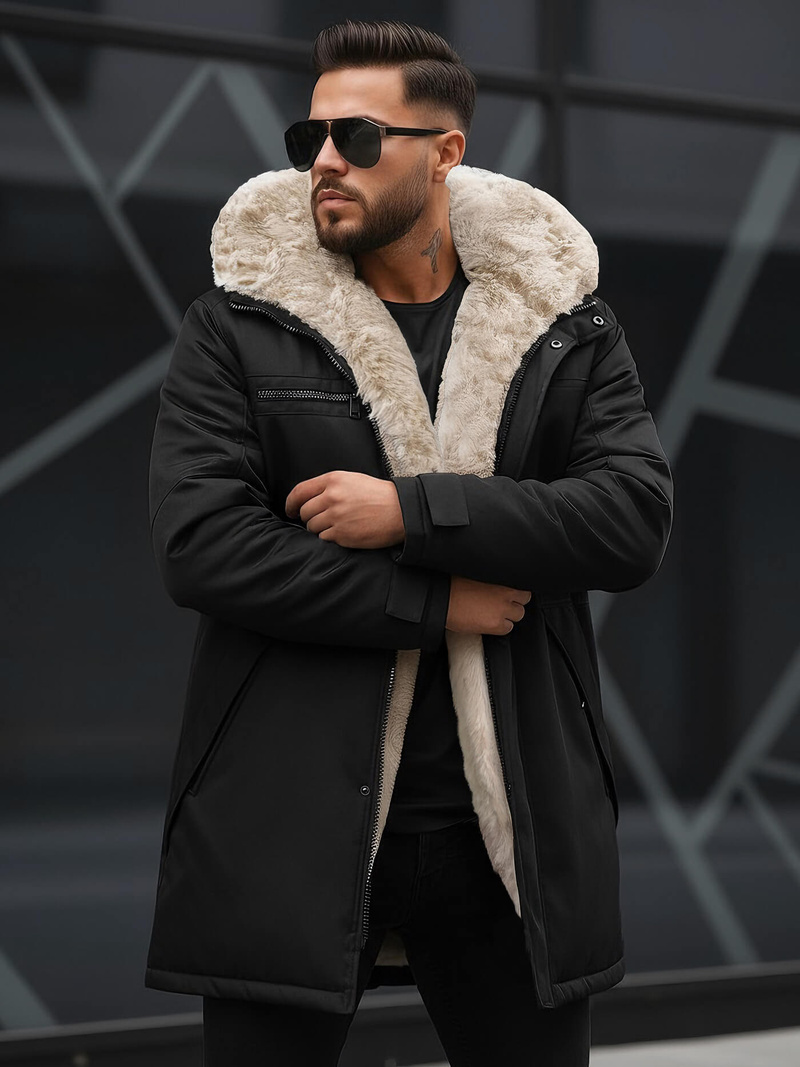 Chaqueta de invierno de hombre negra OZONEE JS/22M316/392Z