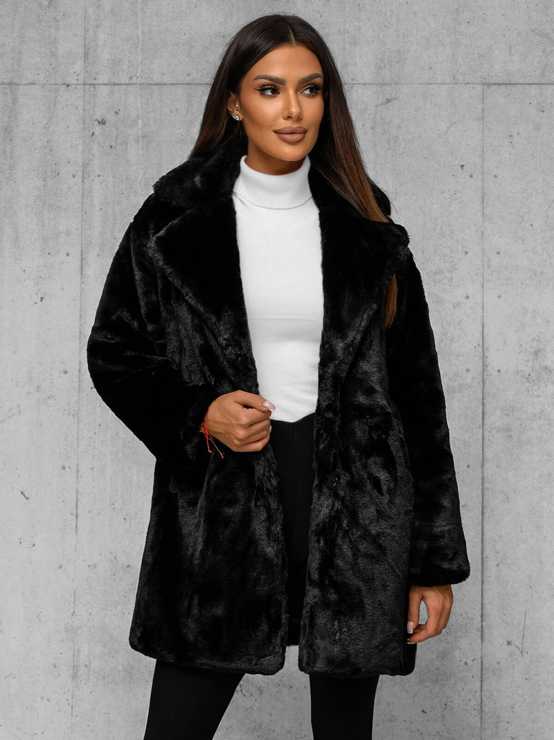 Chaqueta de mujer negra OZONEE JS/11Z8168Z