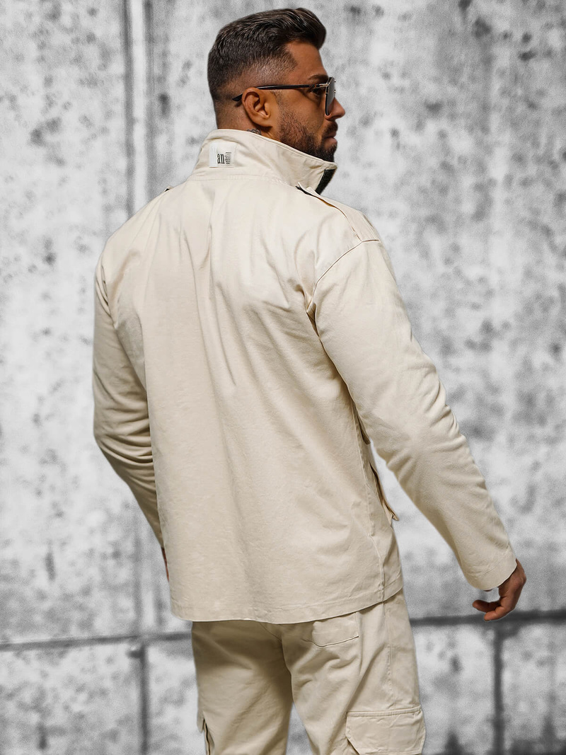 Chaqueta de hombre beige OZONEE O/G3035