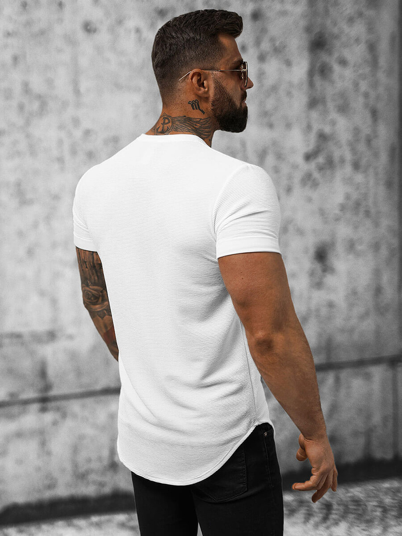 Camiseta de hombre blanco OZONEE O/P1108