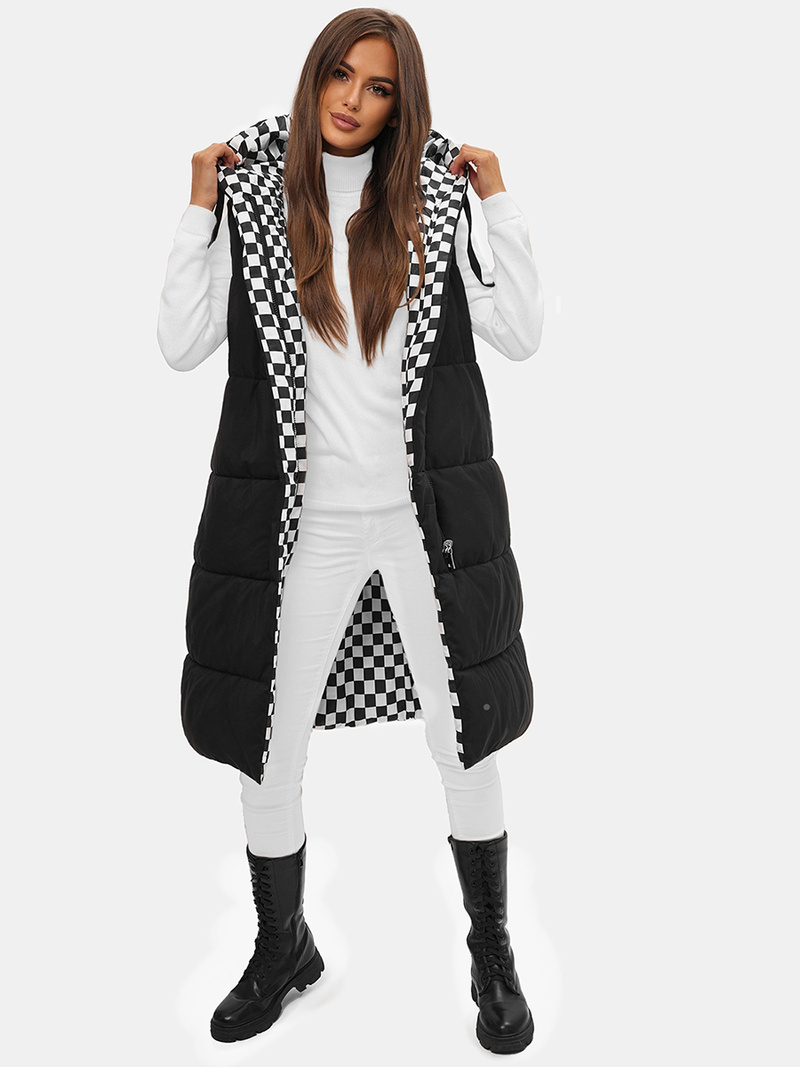 Chaleco de mujer negro OZONEE O/DK114/1