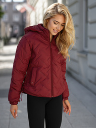 Chaqueta de mujer borgoña OZONEE JS/16M9315/06