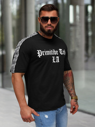 Camiseta de hombre negra OZONEE JS/8B1380/3