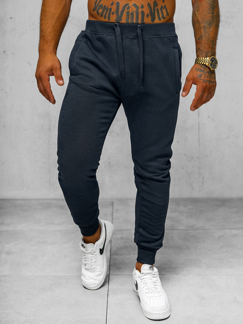 Pantalón de chándal de hombre azul marino OZONEE JS/XW01Z