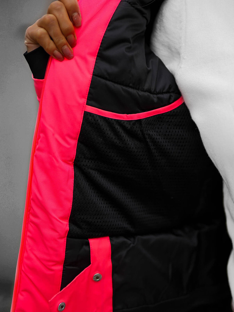 Chaqueta de mujer rosa-neón OZONEE JS/HH012/53Z