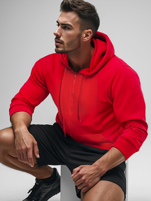 Sudadera de hombre roja OZONEE JS/2008