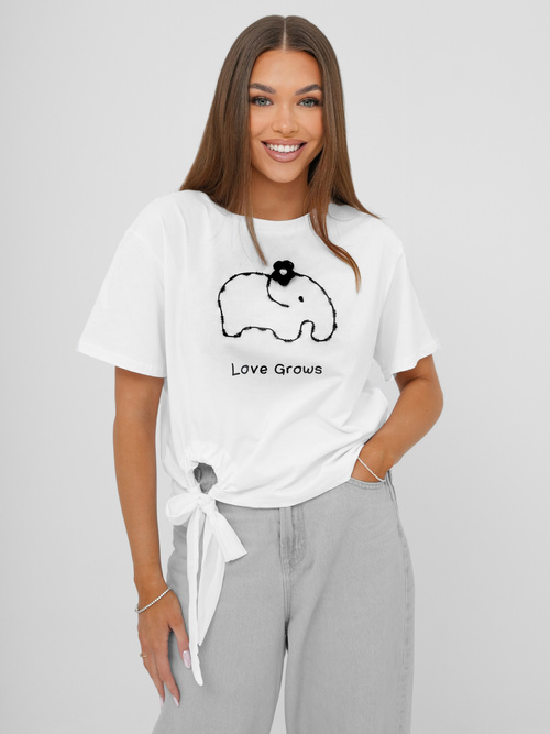 Camiseta de mujer blanco OZONEE JS/RJ77247