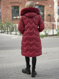 Chaqueta de mujer burdeos OZONEE JS/5M3229/1Z