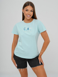 Camiseta de mujer azul claro OZONEE JS/RJ77542