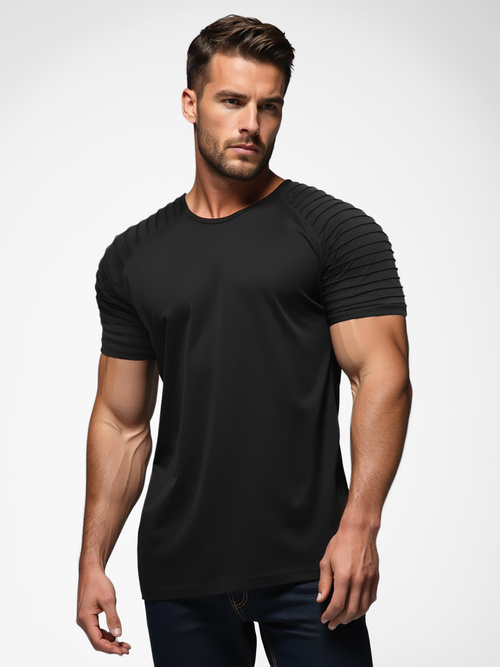 Camiseta de hombre negra OZONEE JS/8T88/3