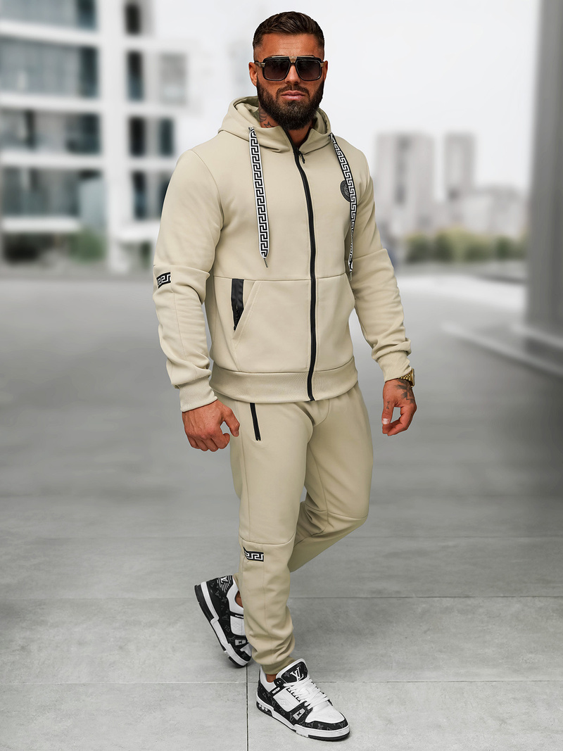 Chándal de hombre beige OZONEE O/LN11887