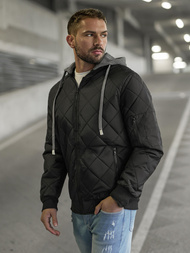 Chaqueta de hombre negra OZONEE JS/8M986/392Z