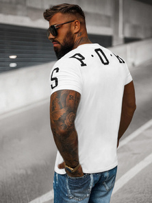 Camiseta de hombre blanca OZONEE O/8T1260/1