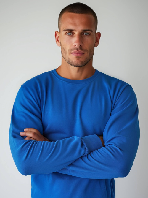 Sudadera de hombre azul OZONEE JS/2001-10Z