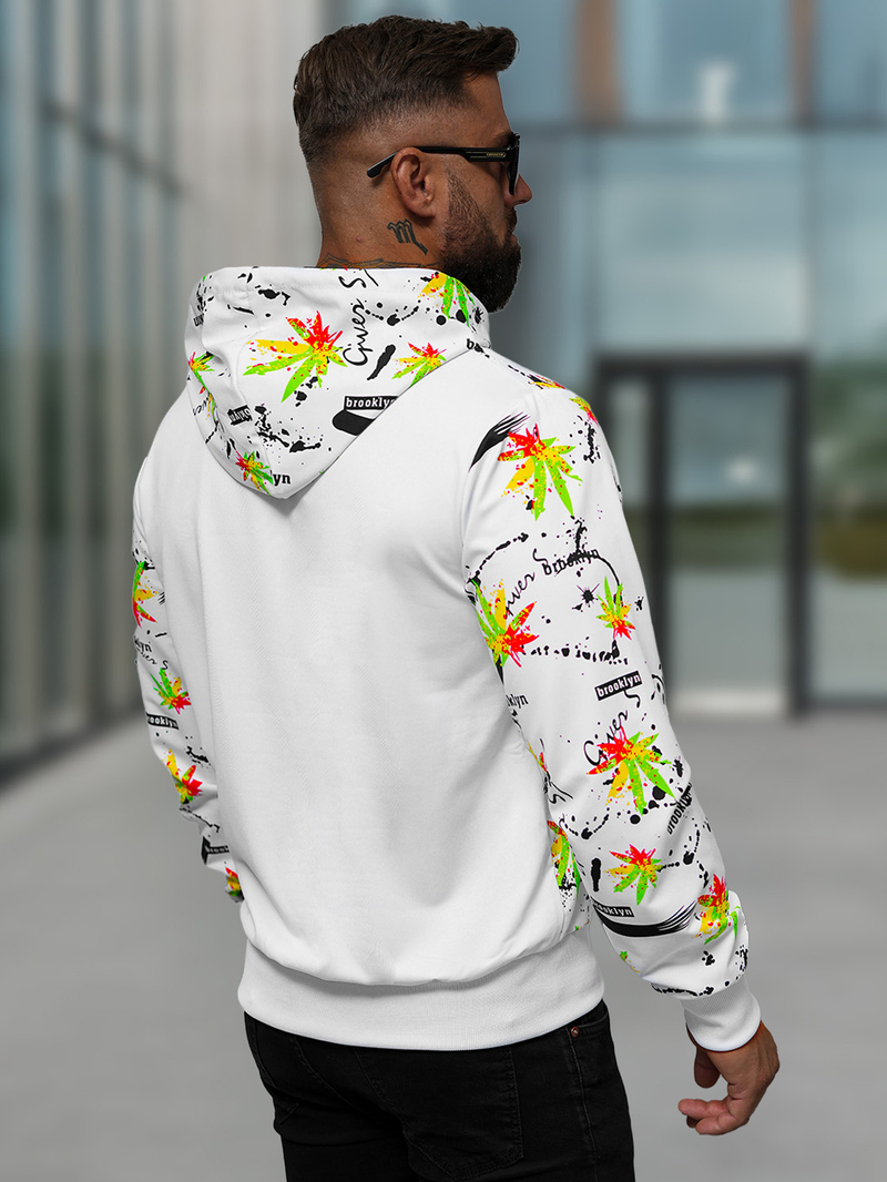 Sudadera de hombre blanca OZONEE O/HM650Z