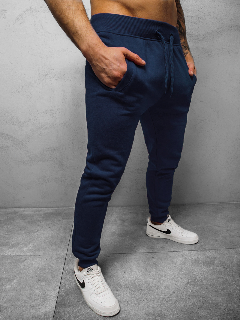 Pantalón de chándal de hombre azul marino OZONEE JS/XW01Z