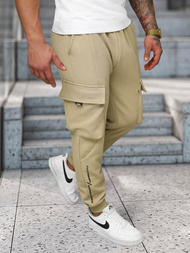 Pantalón de chándal de hombre beige OZONEE O/FF5026
