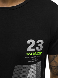 Camiseta de hombre negra OZONEE JS/SS10932Z