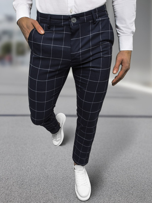 Pantalón chino de hombre azul OZONEE DJ/5505