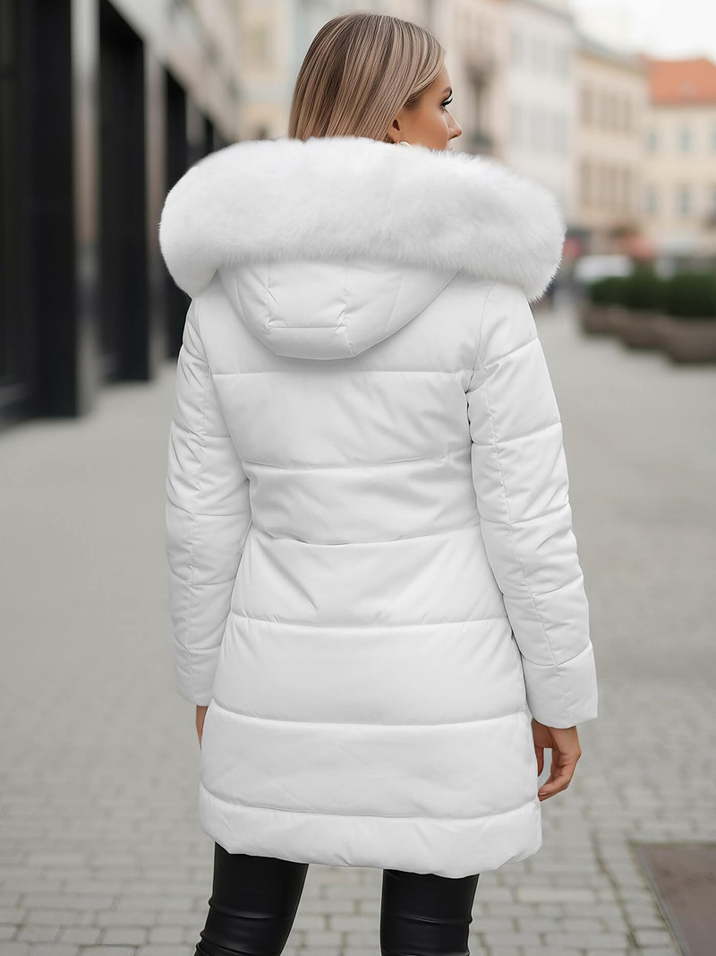 Chaqueta de mujer blanca OZONEE JS/16M9099/281Z