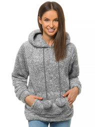 Sudadera de mujer gris oscuro OZONEE JS/HH034/2