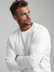 Sudadera de hombre blanca OZONEE JS/2001-10Z