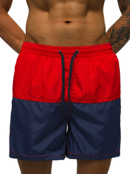 Bañador de hombre rojo y azul marino OZONEE JS/HM062