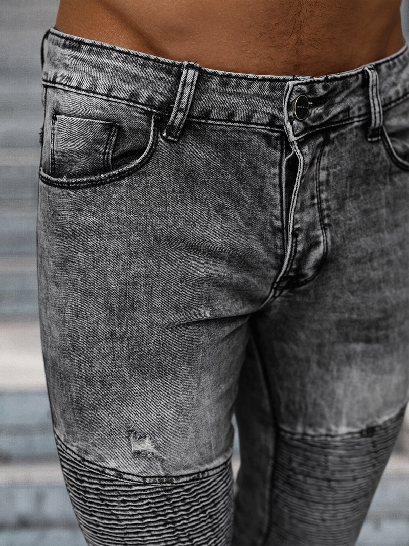 Vaqueros de hombre negras OZONEE NB/MP0069N