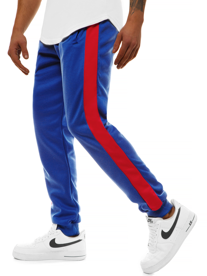 Pantalón de chándal de hombre azul rojo OZONEE JS/JZ11005