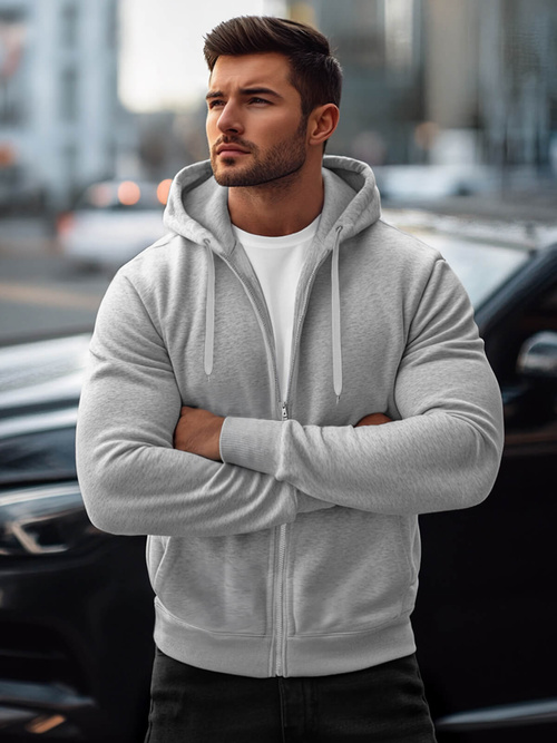 Sudadera de hombre gris OZONEE JS/2008Z