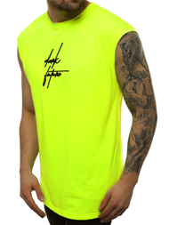 Camiseta sin mangas de hombre amarillo-neón OZONEE MACH/M1176