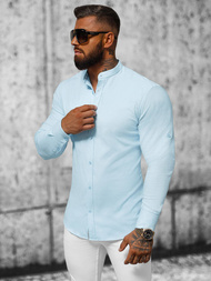 Camisa de hombre azul claro OZONEE O/V54