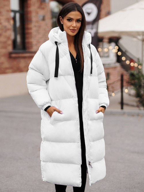 Chaqueta de mujer blanca OZONEE JS/5M3163/281Z