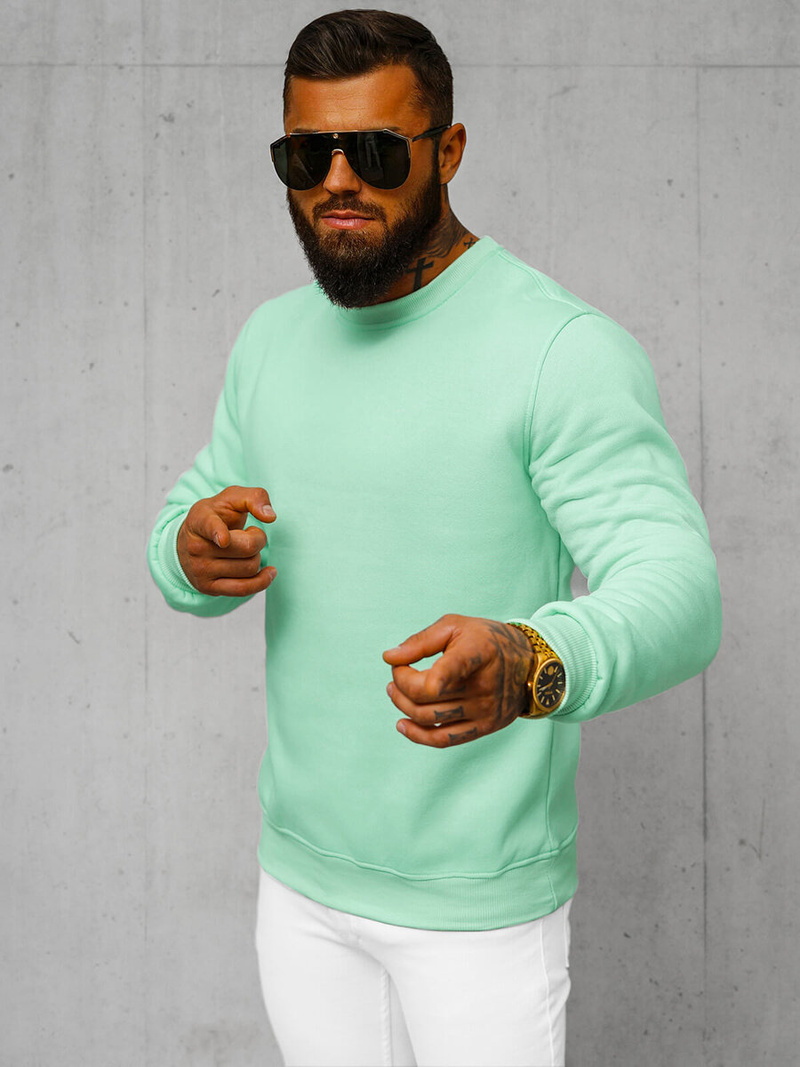 Sudadera de hombre menta OZONEE JS/2001-10Z