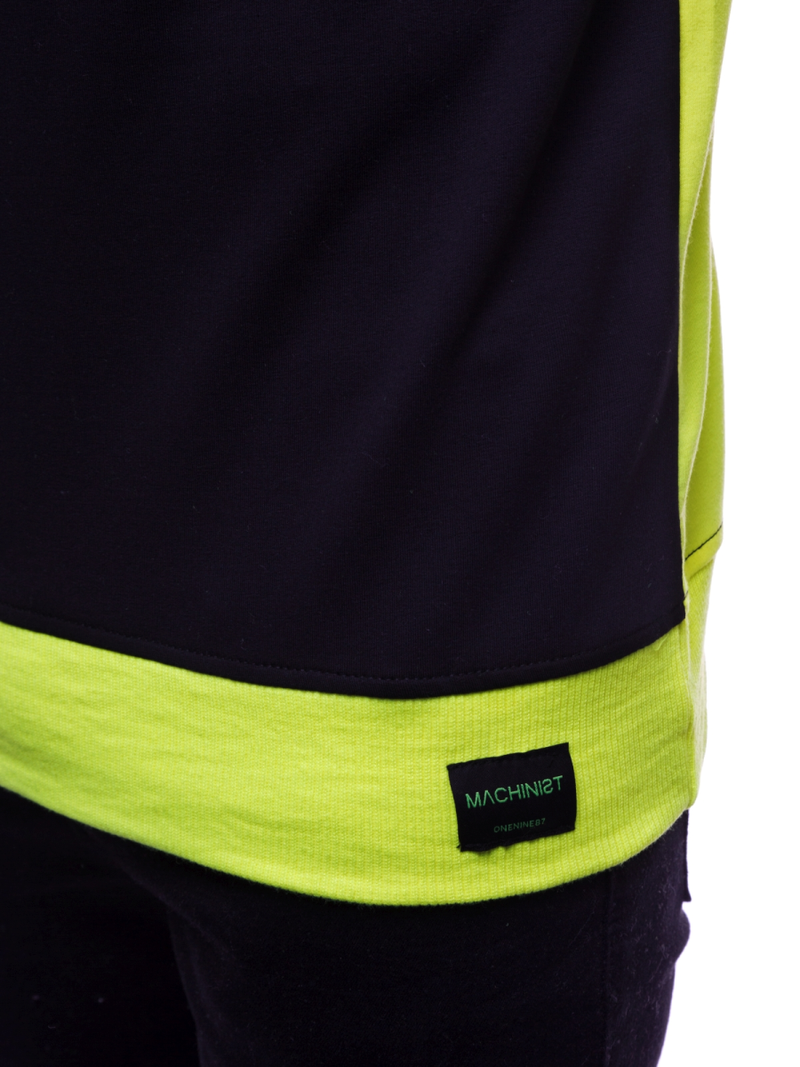 Sudadera de hombre neón amarilla OZONEE MACH/2121