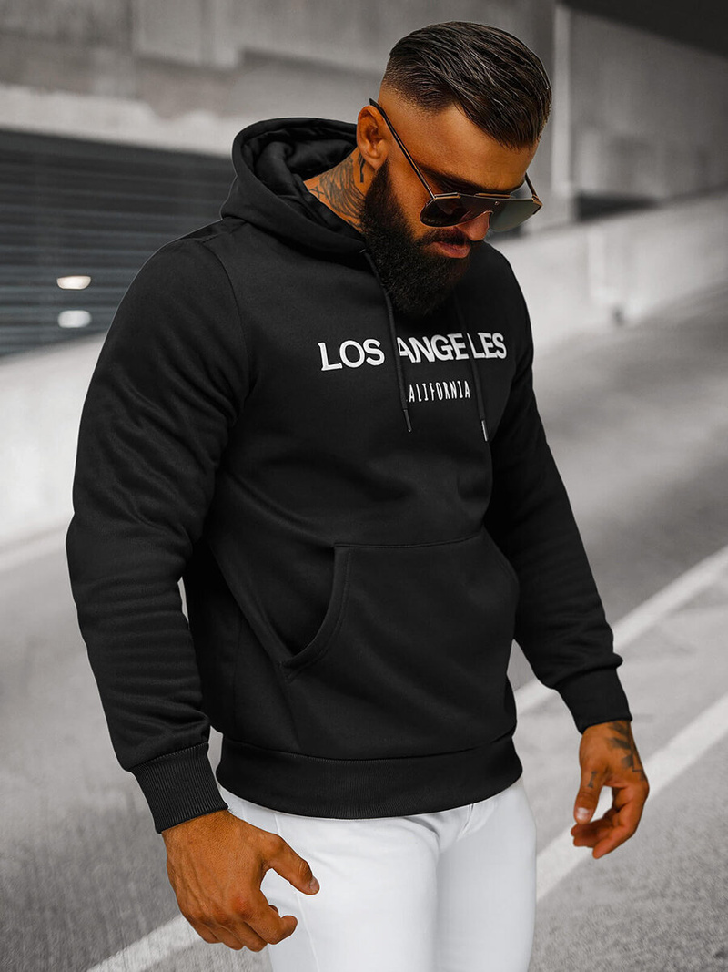 Sudadera de hombre negra OZONEE JS/27B6507/3