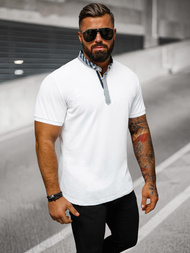 Polo de hombre blanca OZONEE O/DA803