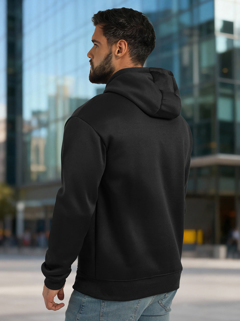 Sudadera de hombre negra OZONEE JS/8B1983/3