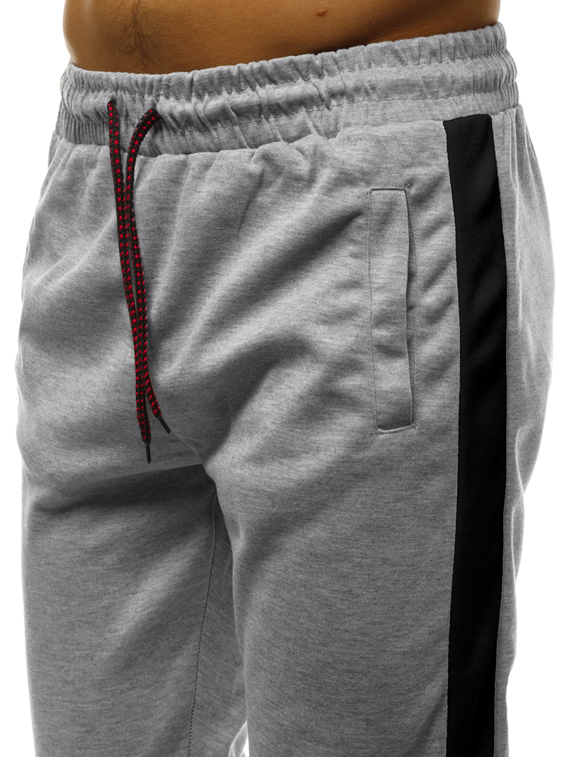 Pantalón de chándal de hombre gris-negra OZONEE JS/JZ11008