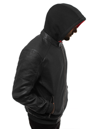 Chaqueta de hombre negra-roja OZONEE N/6132Z