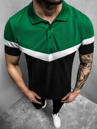 POLO PARA HOMBRE verde-negro OZONEE O/1501Z