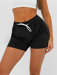 Pantalones cortos deportivos para mujer negras OZONEE JS/17K591/3