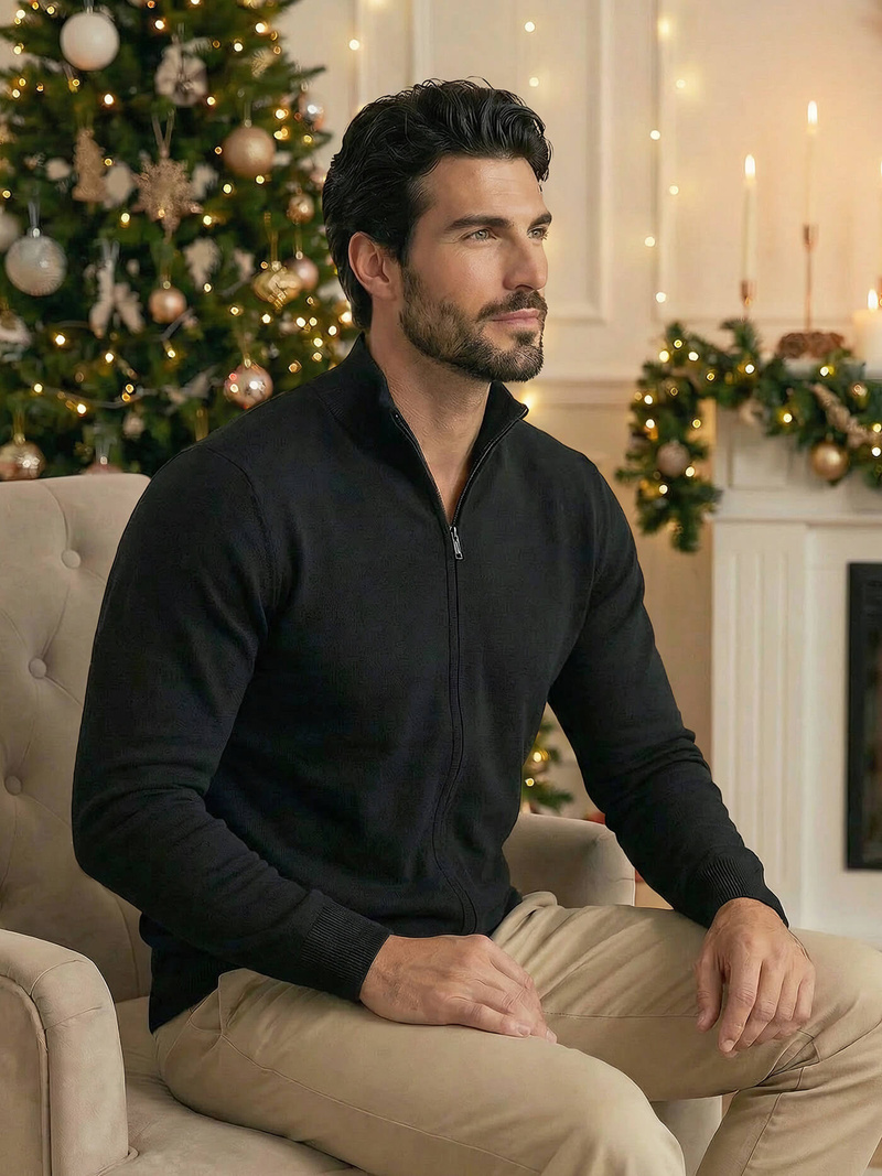 Jersey de hombre negro OZONEE NB/MM6004/4Z