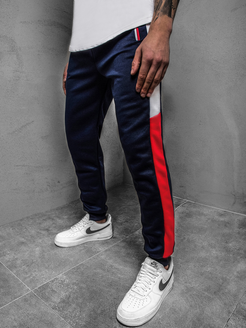 Pantalón de chándal de hombre azul marino OZONEE JS/JZ11027Z