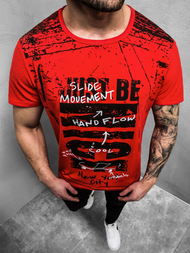 Camiseta de hombre roja OZONEE JS/KS1983Z